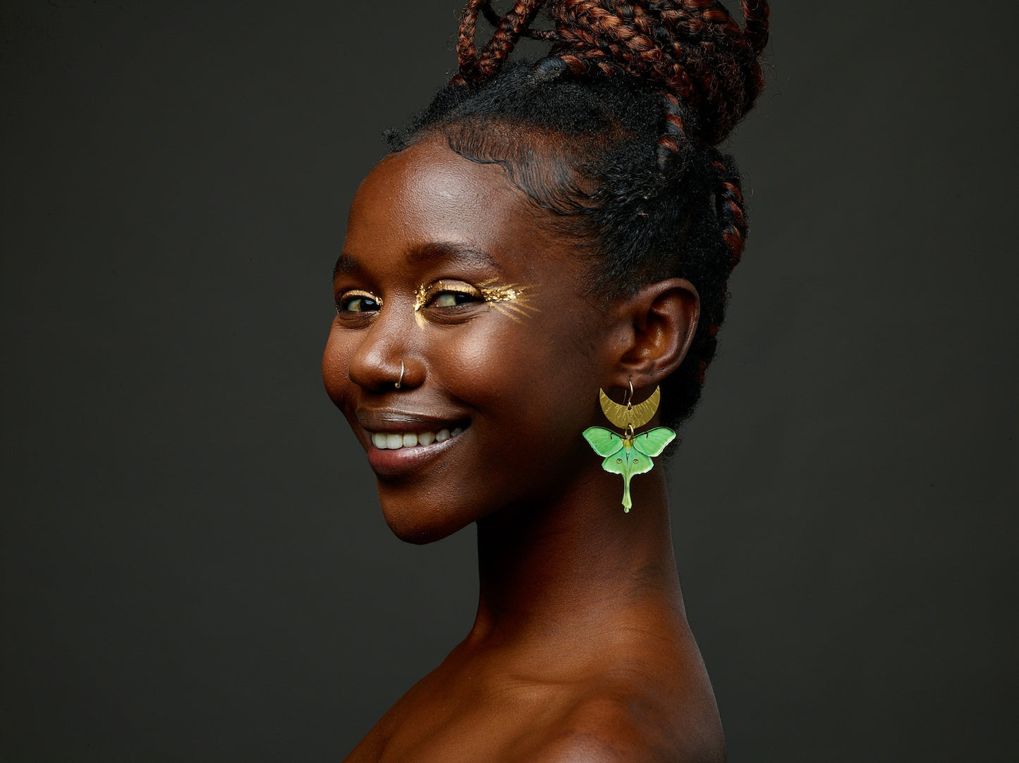 Luna Moth Statement Earrings - by Palomita Jewellery