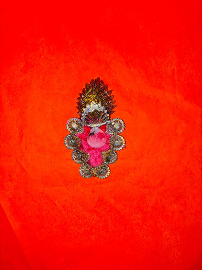 Embellished Sacred Heart brooch by Jan Cooper