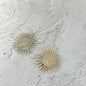 Golden Brass Hammered Sun Earrings by Stuff Made from Things