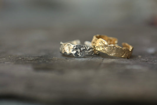 Molten adjustable ring - by Palomita Jewellery