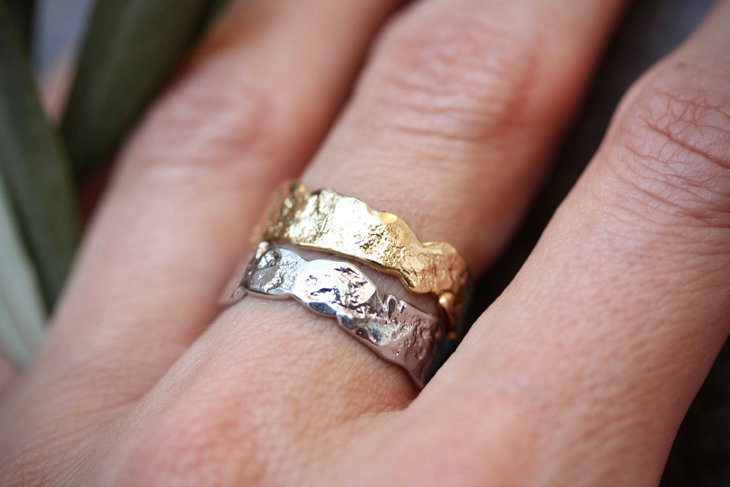 Molten adjustable ring - by Palomita Jewellery