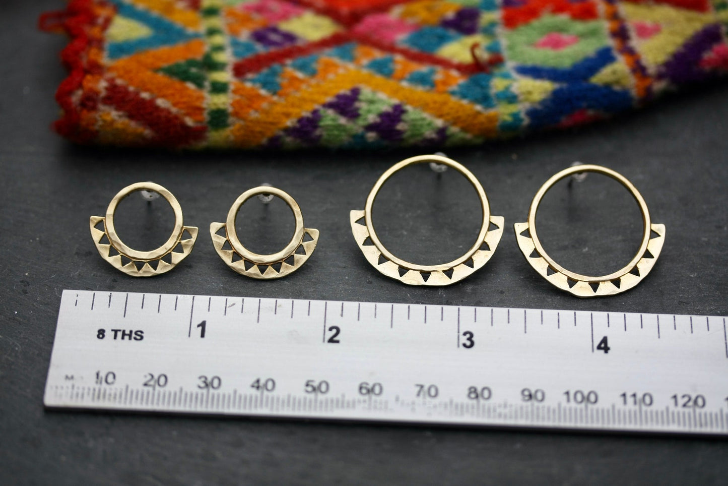 Aztec Stud Earrings - by Palomita Jewellery