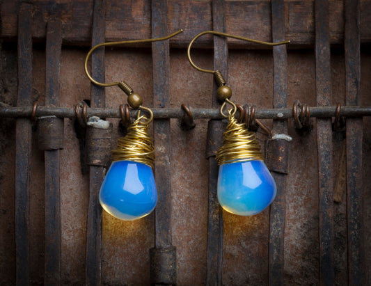 Opalite Drop Earrings - by Palomita Jewellery