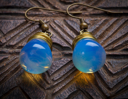 Opalite Drop Earrings - by Palomita Jewellery