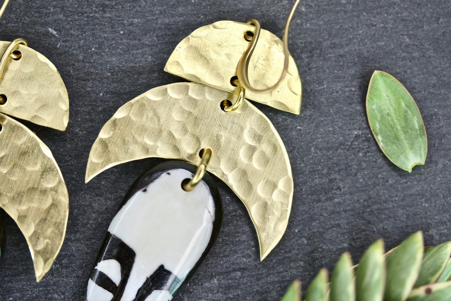 African Batik Mask Earrings - by Palomita Jewellery