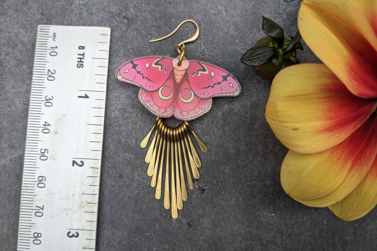 Pink Butterfly Earrings - by Palomita Jewellery