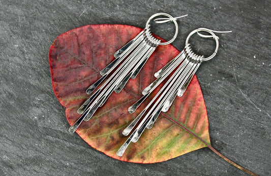 Sterling Silver Fringe Earrings - by Palomita Jewellery