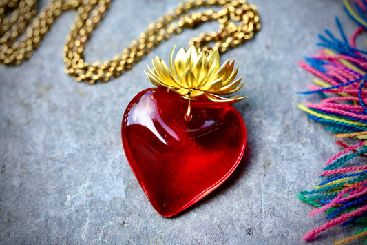 Sacred Heart Necklace - by Palomita Jewellery