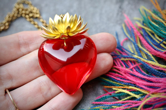Sacred Heart Necklace - by Palomita Jewellery