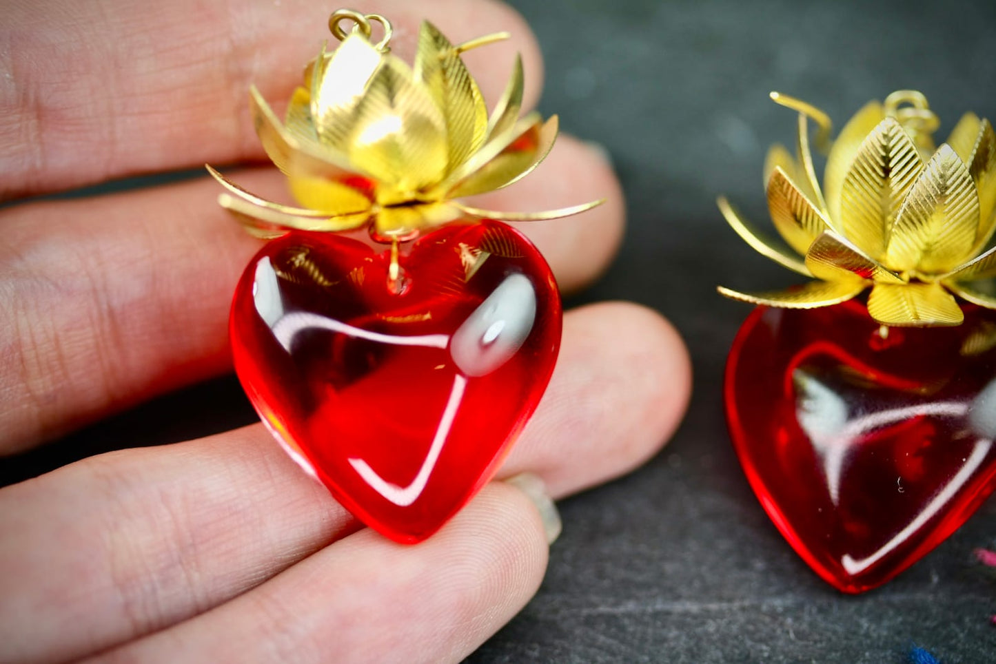 Sacred Heart Earrings - by Palomita Jewellery