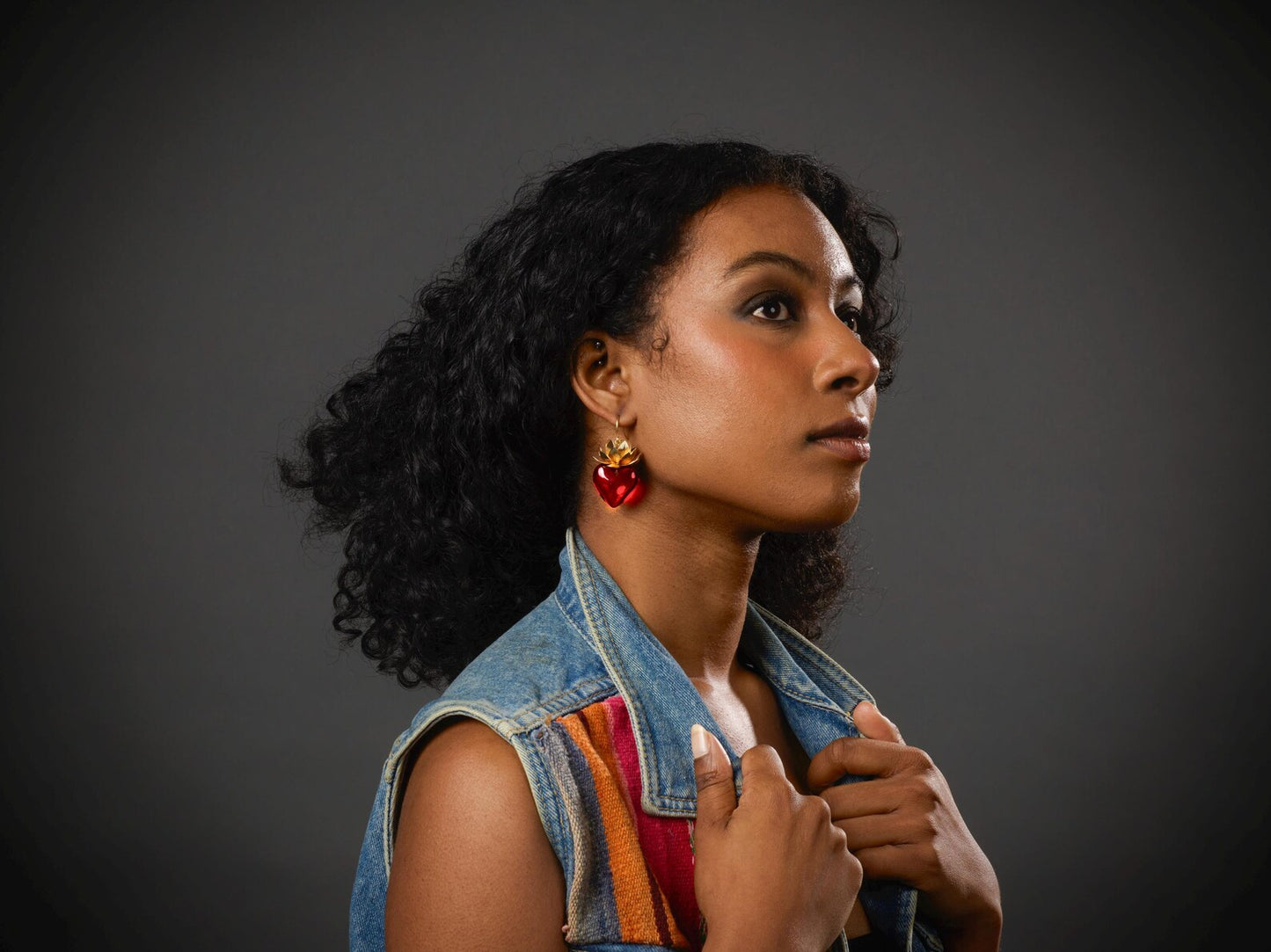 Sacred Heart Earrings - by Palomita Jewellery