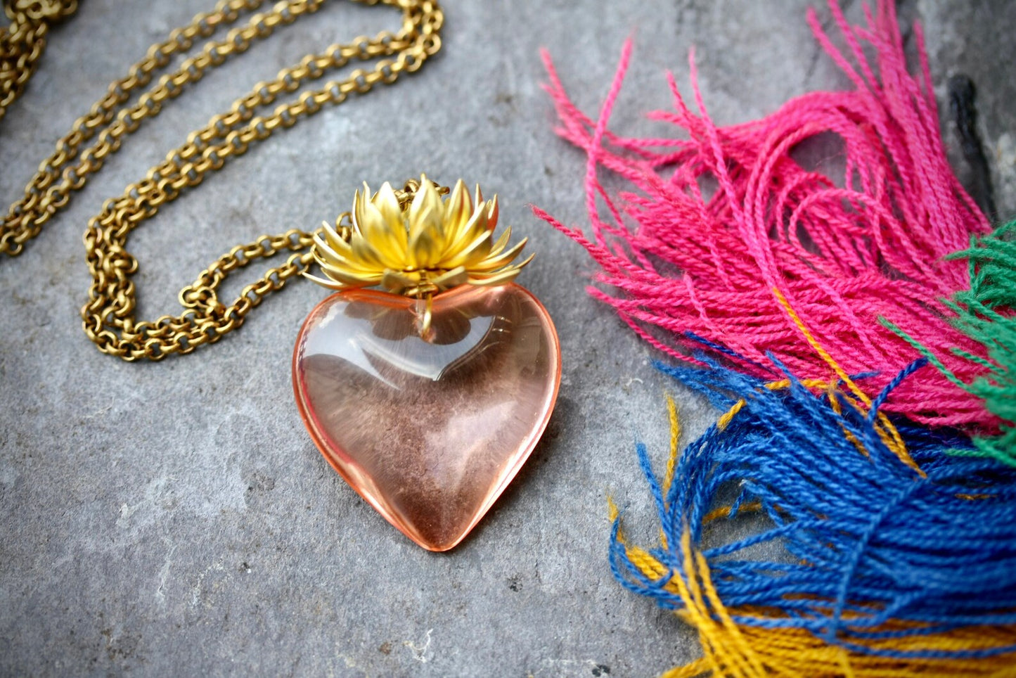 Sacred Heart Necklace - by Palomita Jewellery