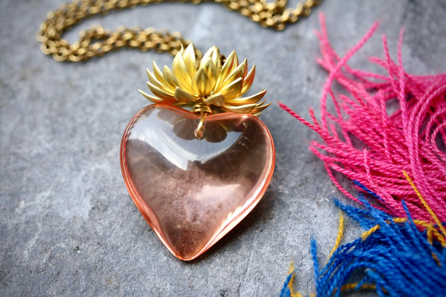 Sacred Heart Necklace - by Palomita Jewellery