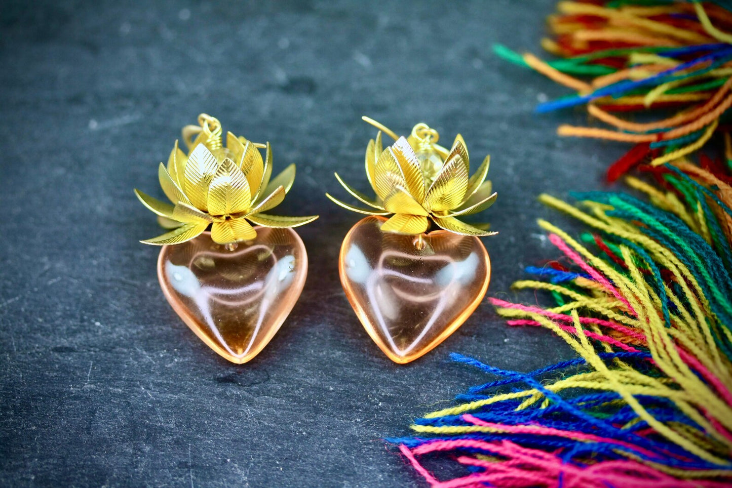 Sacred Heart Earrings - by Palomita Jewellery
