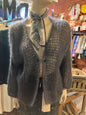 Charcoal Grey Mohair And Silk Handmade Cardigan by 12.5MM