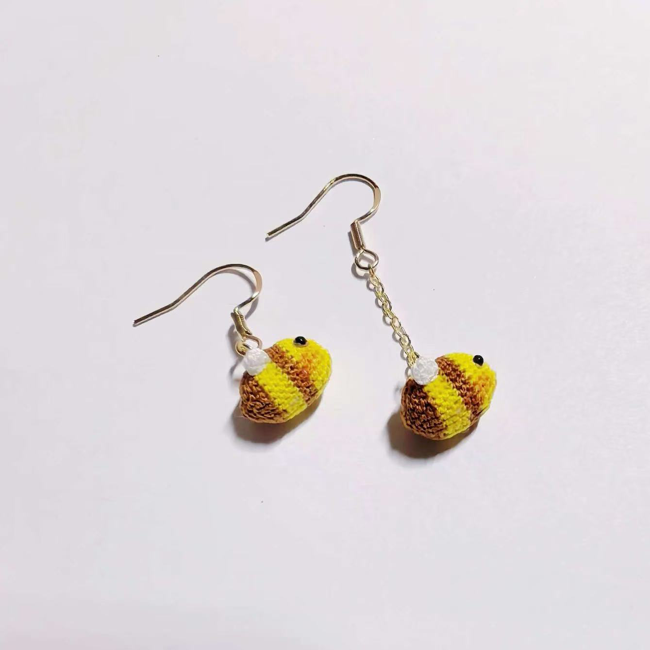 Bee Micro Crotchet earrings by Miss Peachy