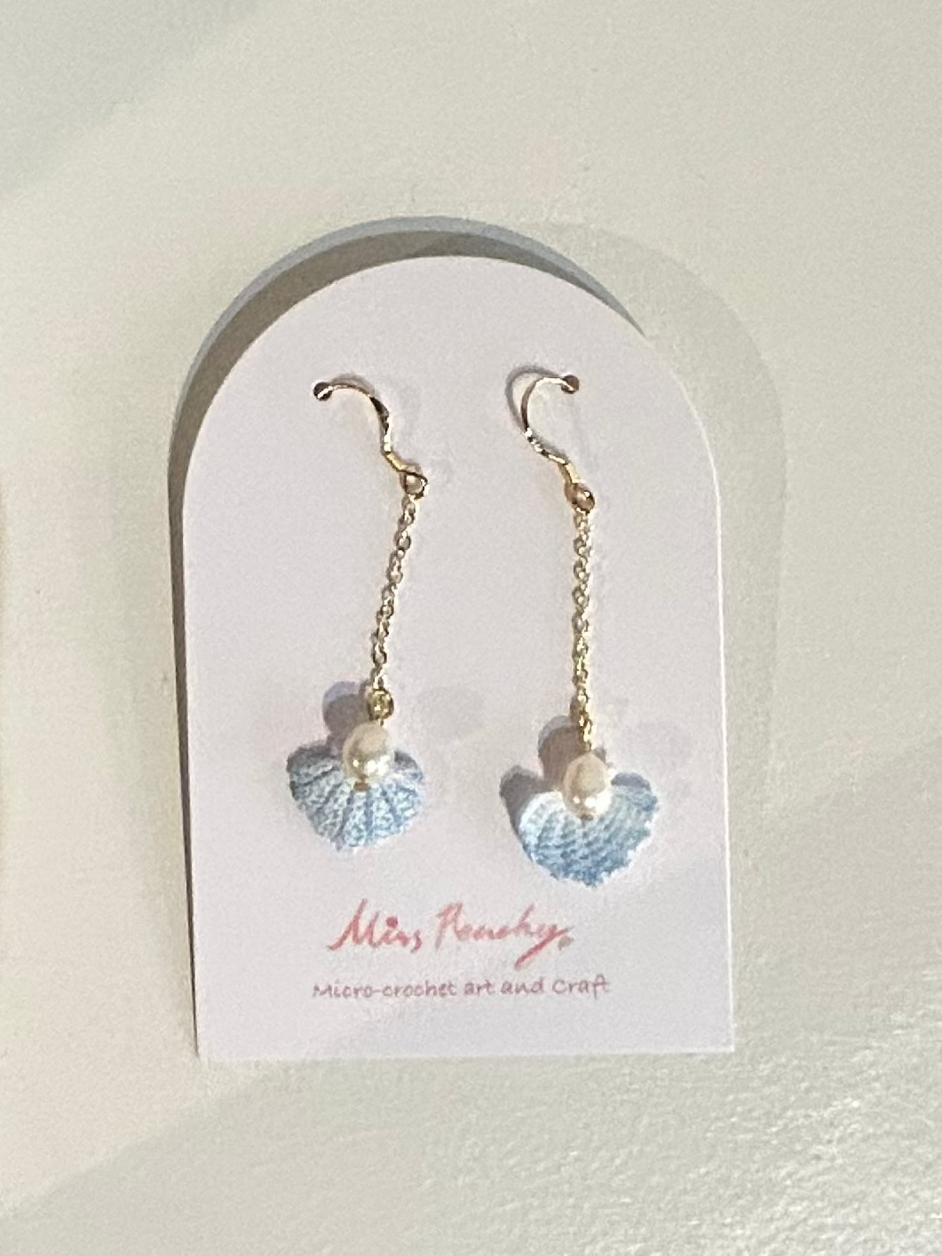 Sea Shell Micro Crotchet earrings by Miss Peachy