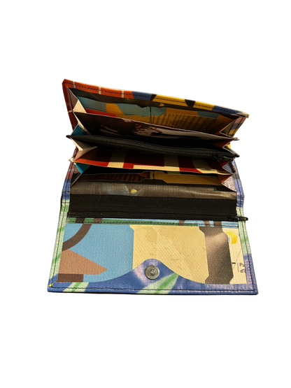 Miel Upcycled Purse Blue/Green- by NUKAK
