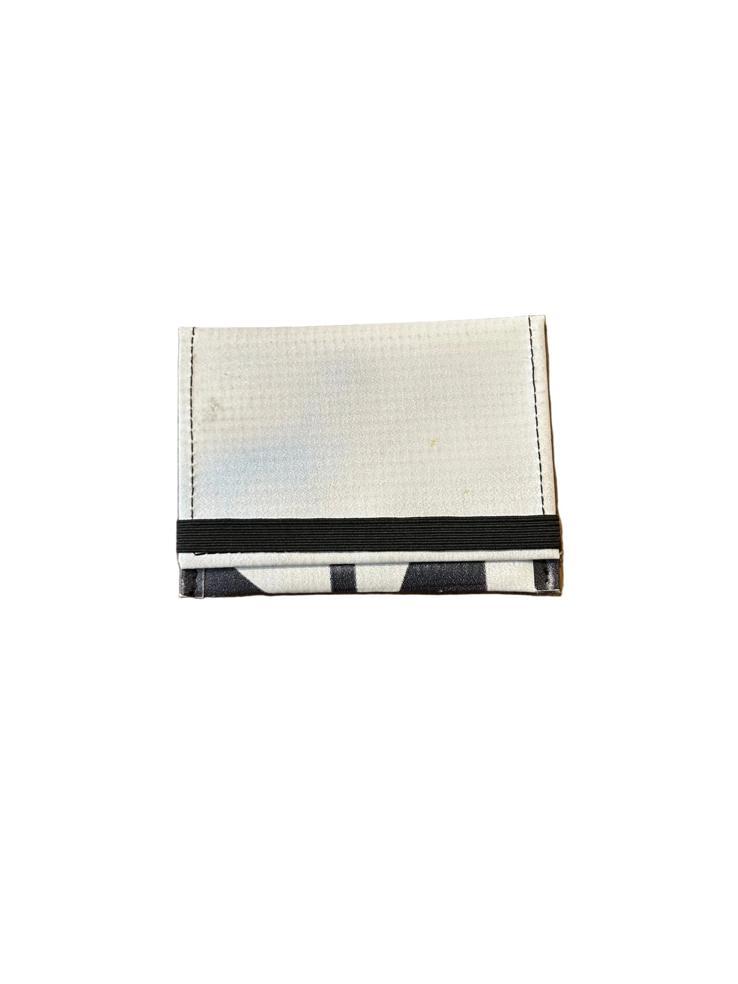 Micro Bann Upcycled Card Holder White\Black lettering- by NUKAK