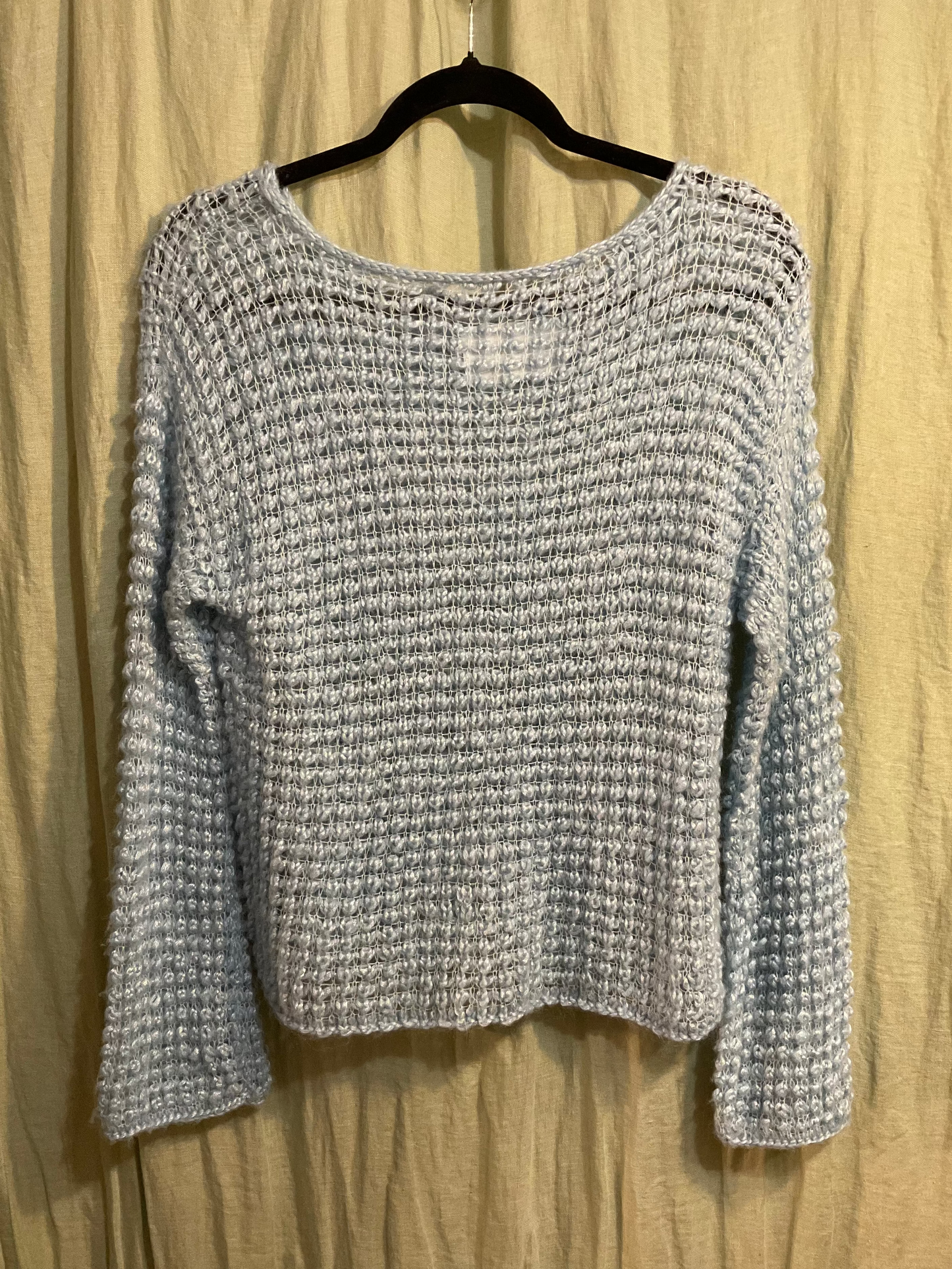 Mohair, Merino and Alpaca Blend Top - Icy Blue by 12.5MM