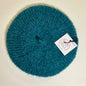 Teal And Blue Hand Knitted Beret In Mohair Blend by Maze Hill