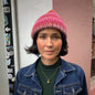Multicoloured Pink, Rust & Mauve Merino Blend Beanie by Maze Hill