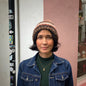 Multicoloured Brown, Rust & Cream Merino Blend Beanie by Maze Hill