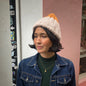 Two-Tone Mustard & Cream Merino Blend Beanie by Maze Hill