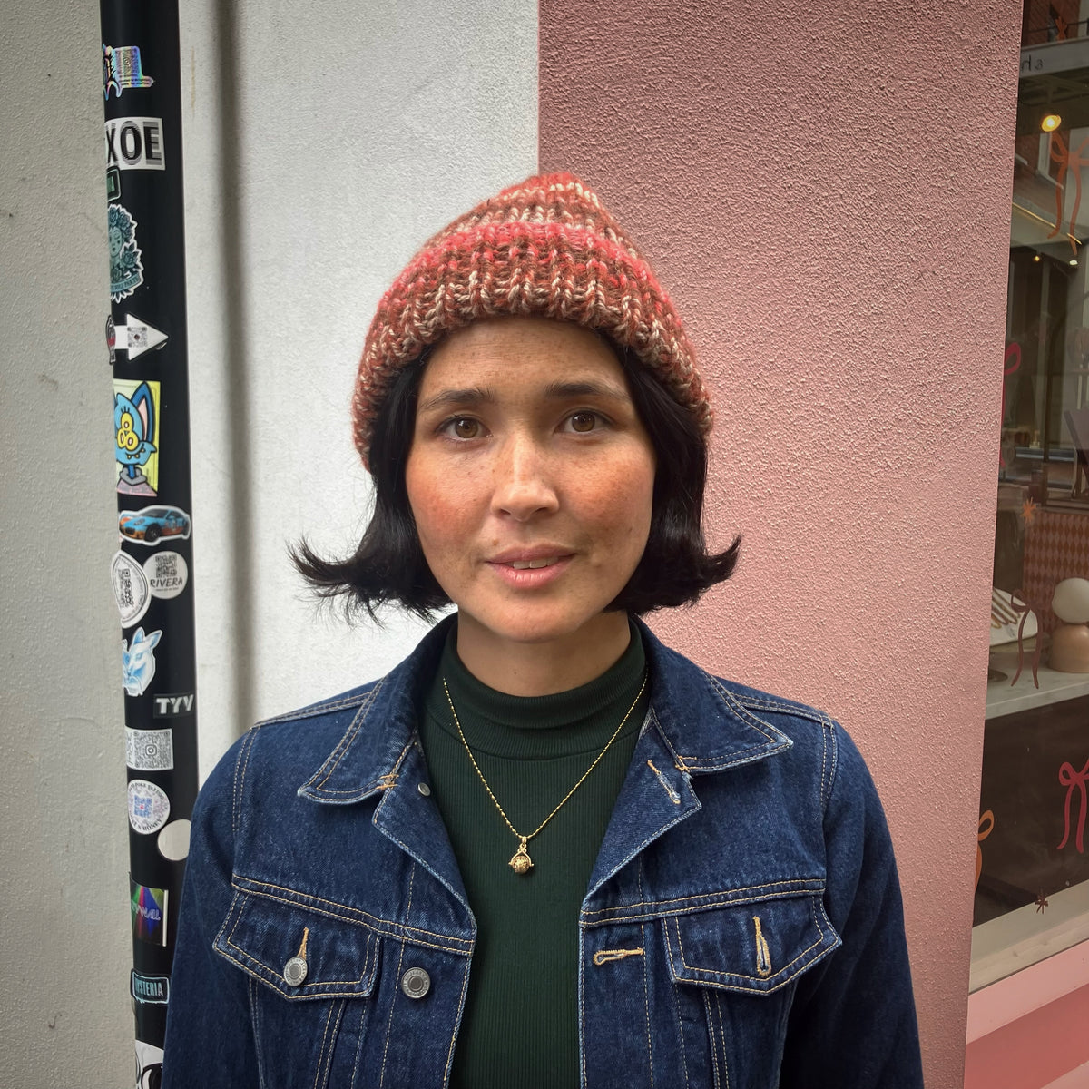 Multicolour Merino Blend Knitted Beanie by Maze Hill