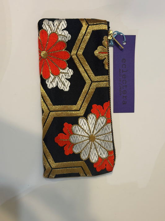 Obi Pouch by Eclectrera- floral geometric