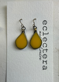 Afghan Earrings by eclectera - White teardrop
