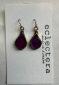 Afghan Earrings by eclectera - White teardrop