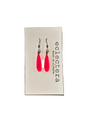 Ada Earrings by eclectera - Hot Pink recycled acrylic and pearl earrings