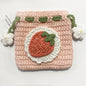 Pink strawberry crochet bag by Miss Peachy