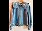Upcycled Denim Top Featuring A Charming Frilled Statement Collar by Denimite