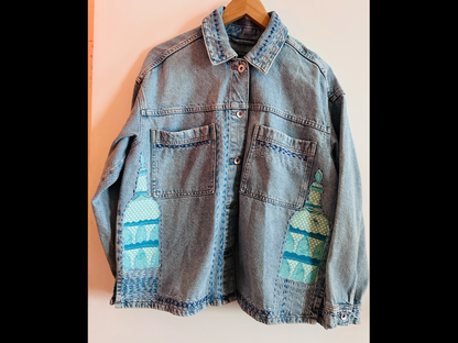 Stunning Upcycled Brighton Pavilion Jacket Original Design by Denimite