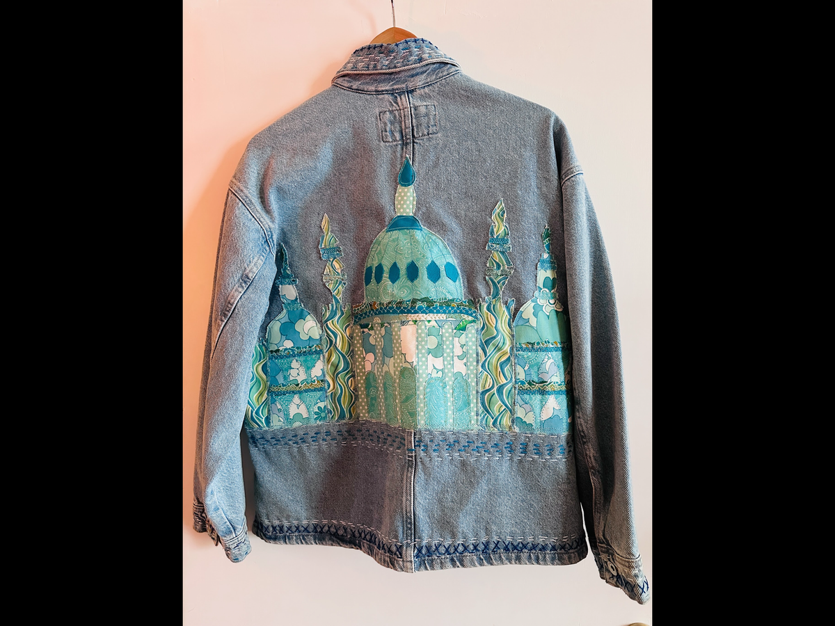 Stunning Upcycled Brighton Pavilion Jacket Original Design by Denimite
