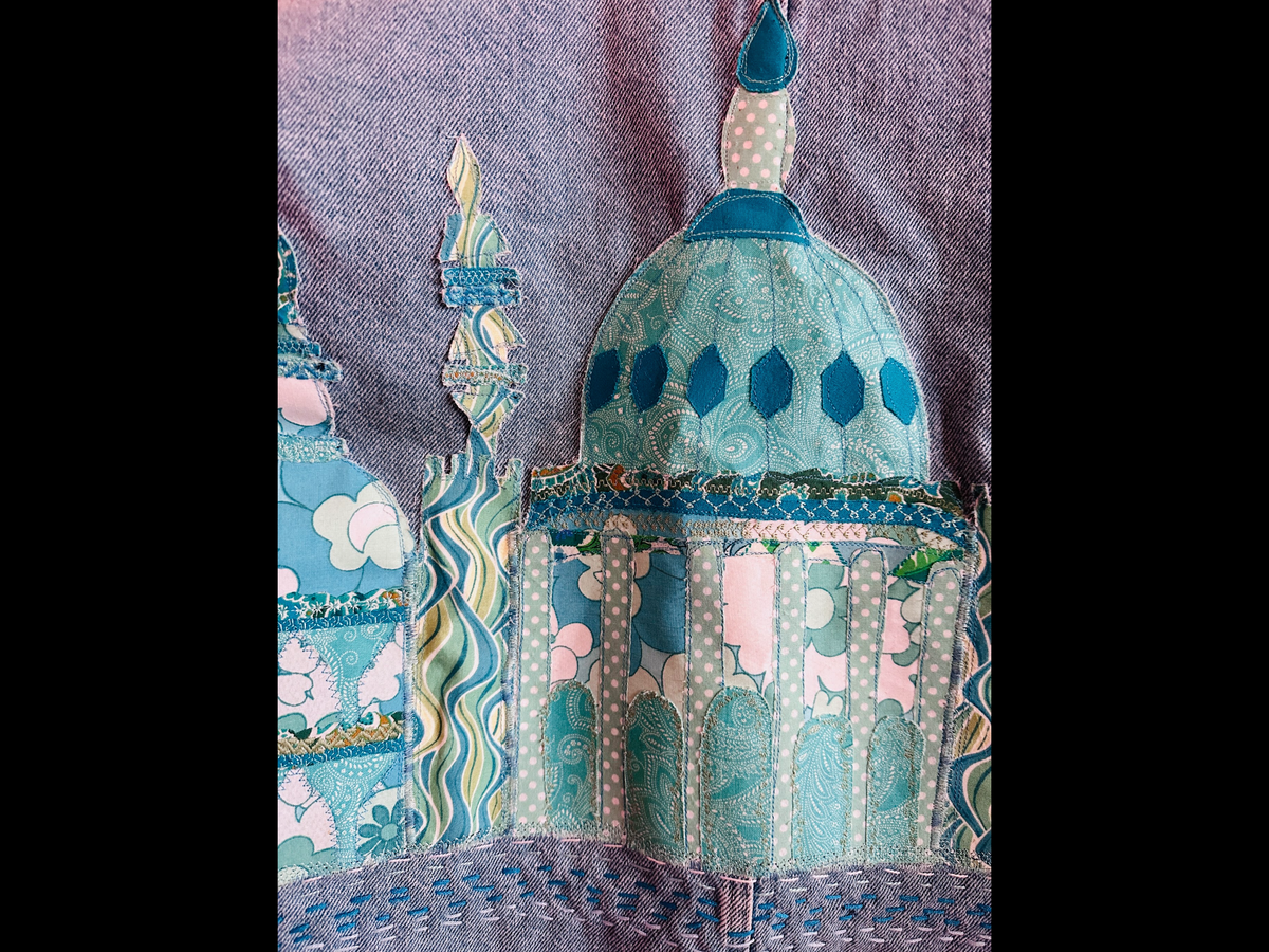Stunning Upcycled Brighton Pavilion Jacket Original Design by Denimite