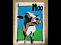 Original Lino Print: 'Moo' by Betti Jordan Art