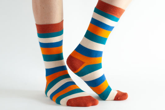 Doris & Dude Bamboo Socks Orange Stripe