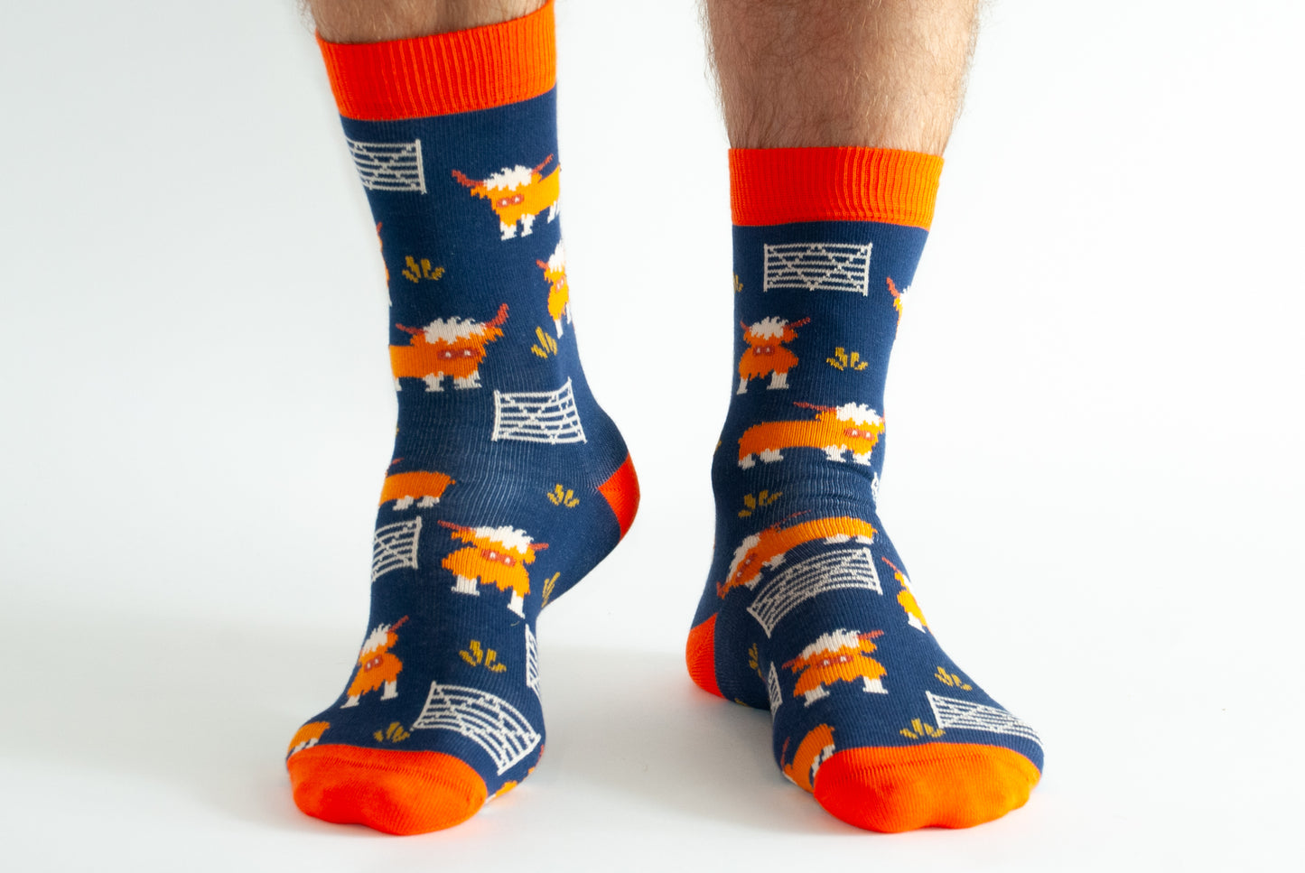 Cow print socks