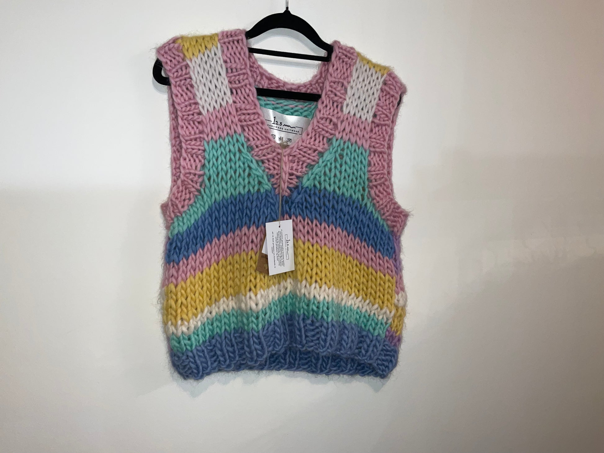 12.5mm Recycled Merino Wool Striped Vest - Multi