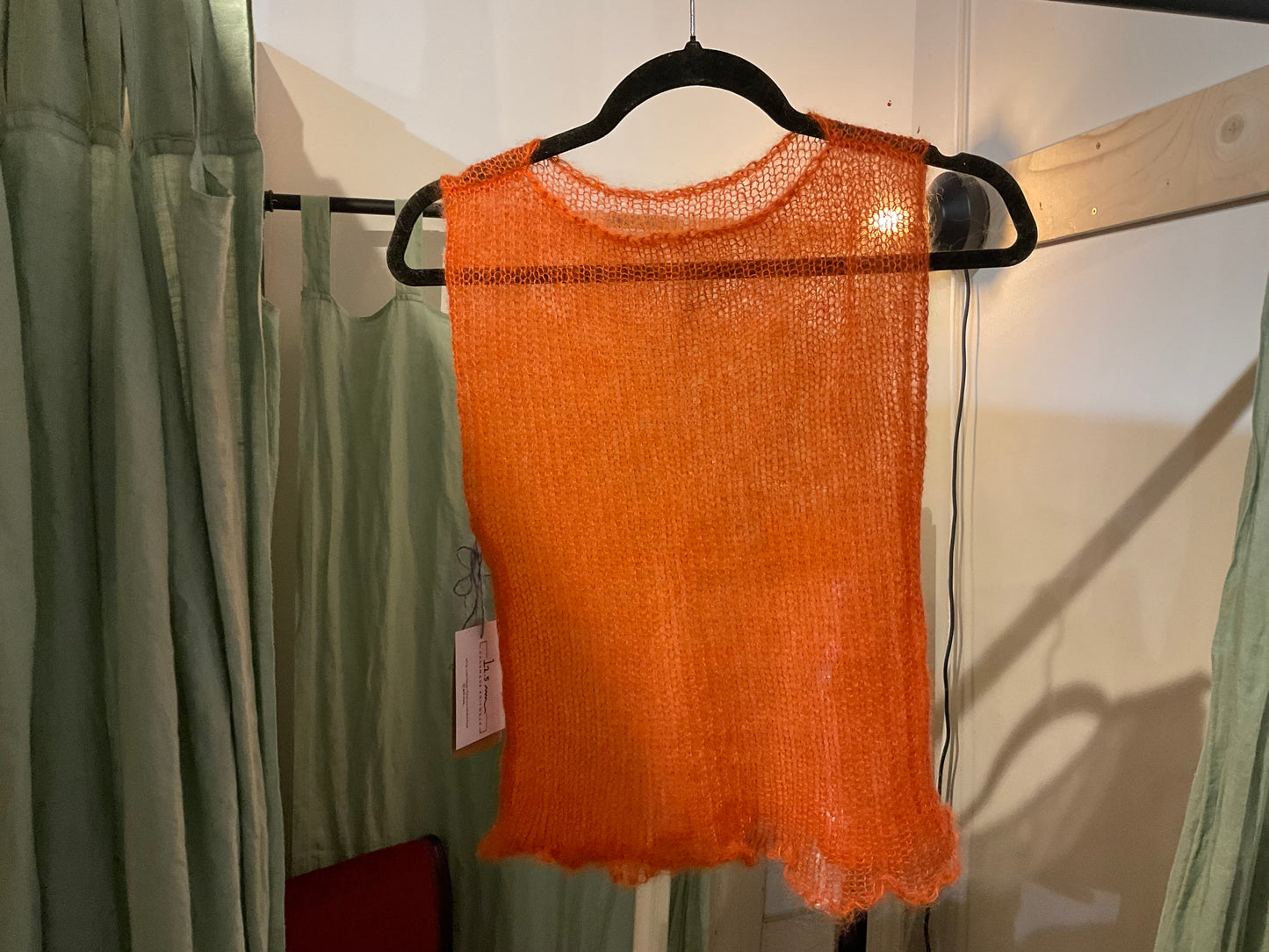12.5mm Silk Mohair Vest - Orange