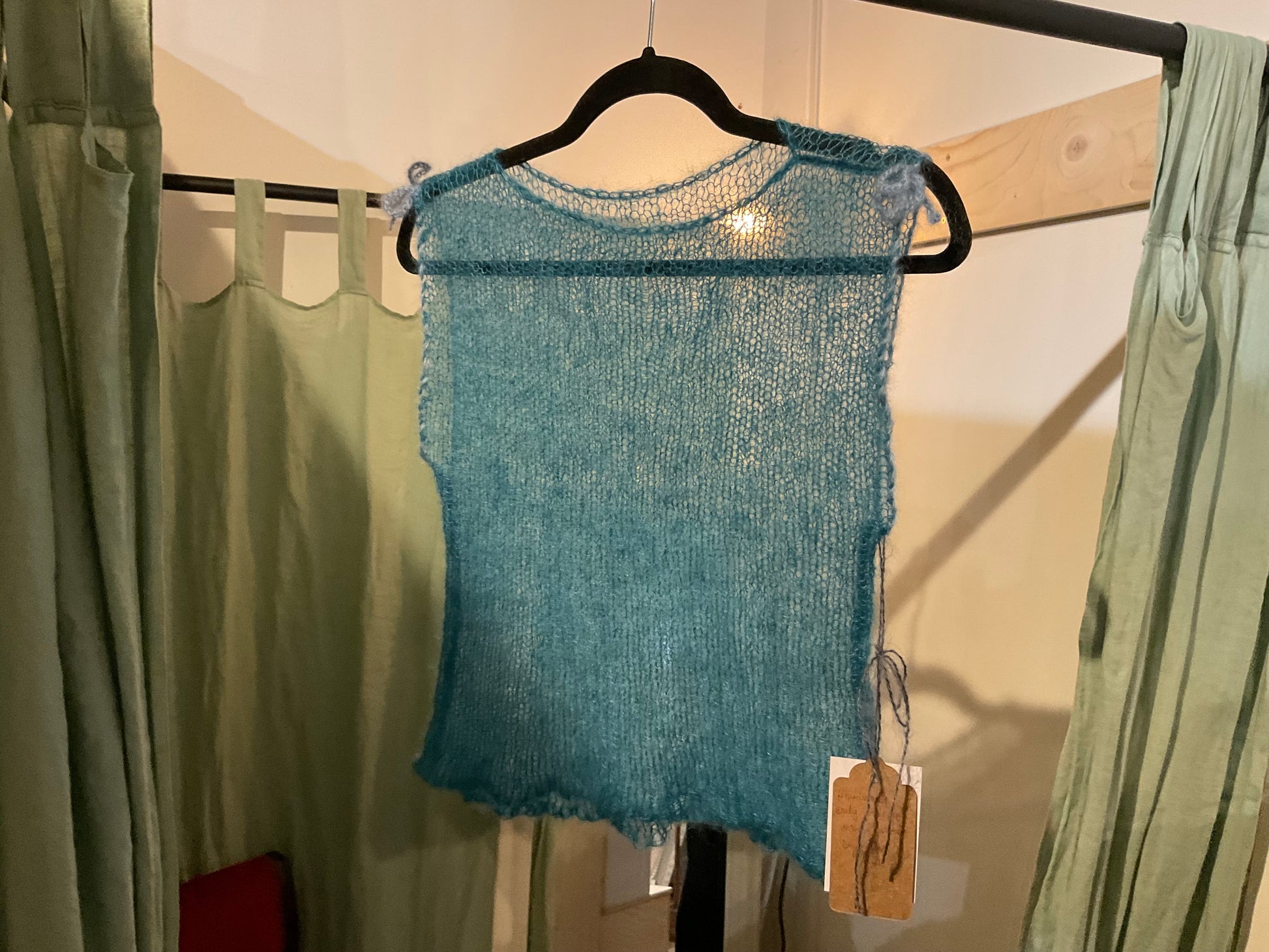 12.5mm Silk Mohair Vest - Blue