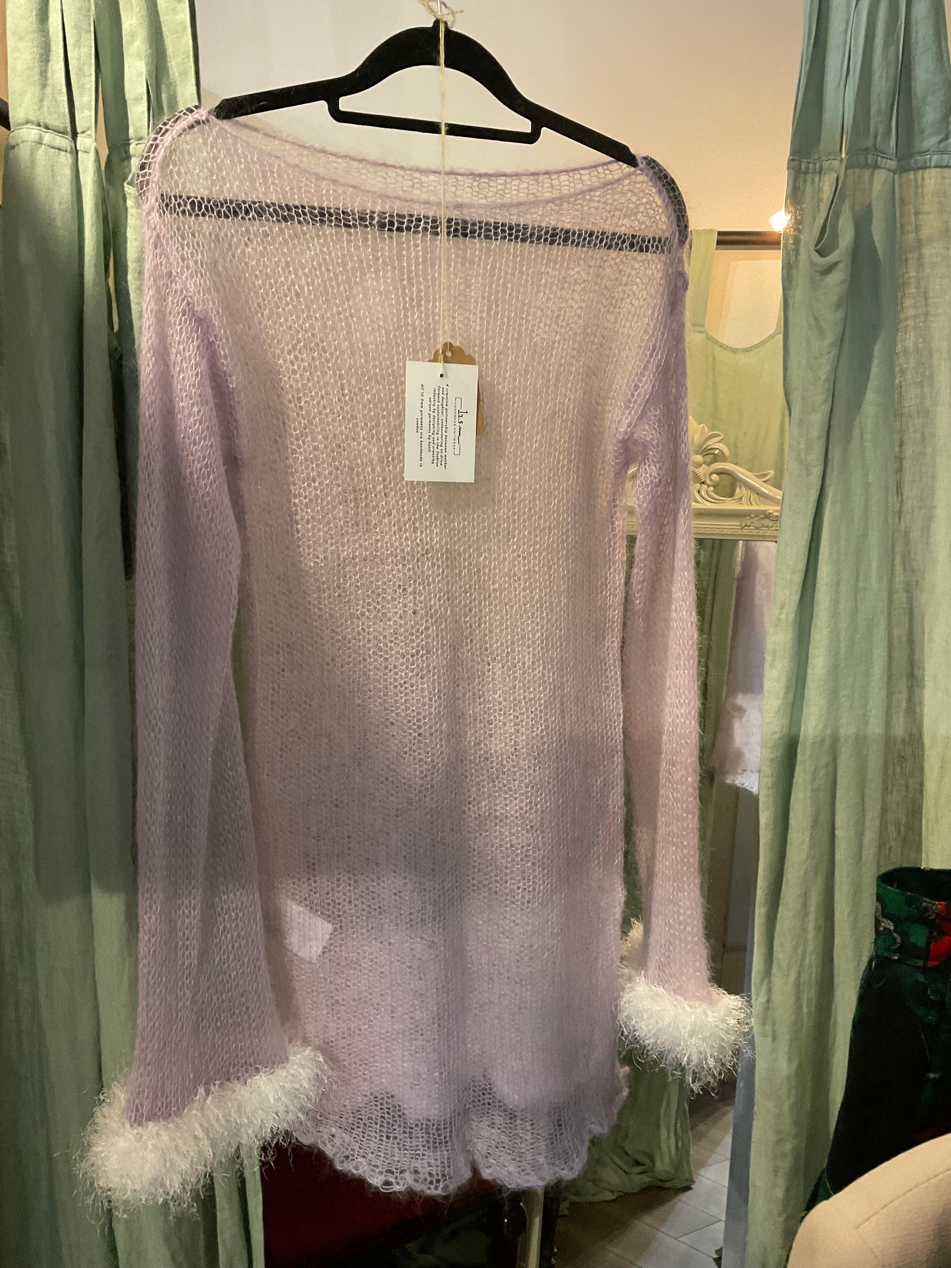 12.5mm Recycled Silk Mohair Jumper - Lilac