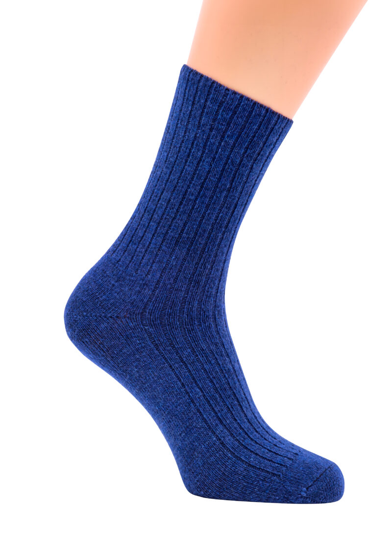 Sheep By The Sea Lambswool Socks - Navy