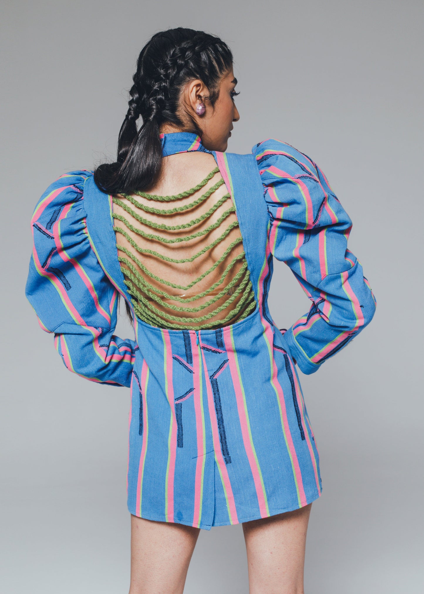 RIHANNA DRESS (OPEN BACK MINI DRESS IN KENTELIG)