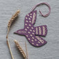 Hand-Printed Blackbird Hanging Decoration - by Kate Millbank