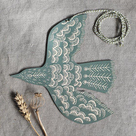 Hanging Blackbird Decoration - by Kate Millbank