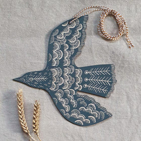 Hanging Blackbird Decoration - by Kate Millbank